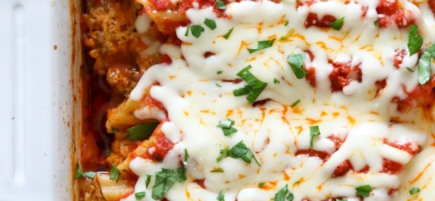 Baked Beef and Cheese Manicotti (Cannelloni)