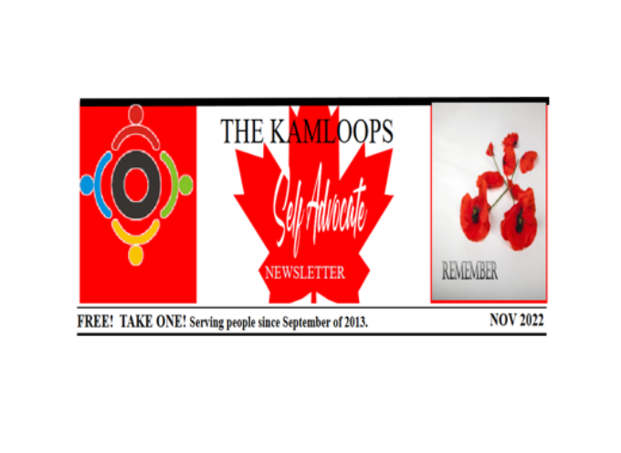 November Edition of Kamloops Self Advocate Newsletter 2022