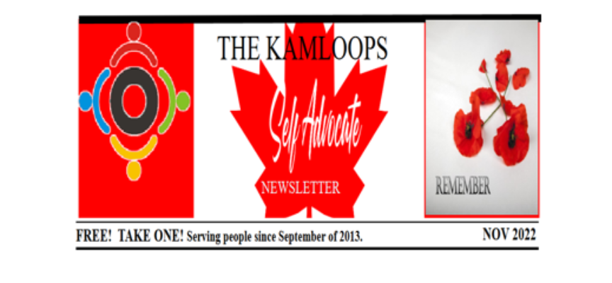 November Edition of Kamloops Self Advocate Newsletter 2022