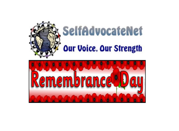 Selfadvocatenet.com Remembrance Day Page 2022 and Message.