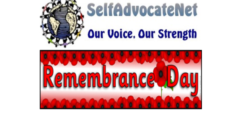 Selfadvocatenet.com Remembrance Day Page 2022 and Message.