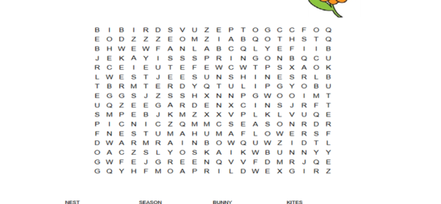 Spring Word Search 2023