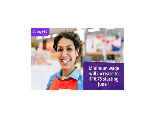 Minimum wage increases to $16.75 per hour on June 1
