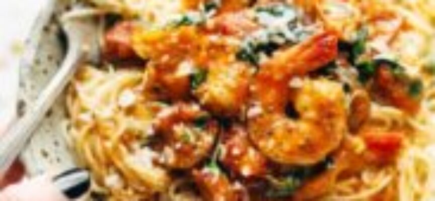 Garlic Butter Capellini Pomodoro with Shrimp
