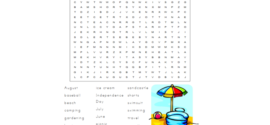 Summer Word Search 2023