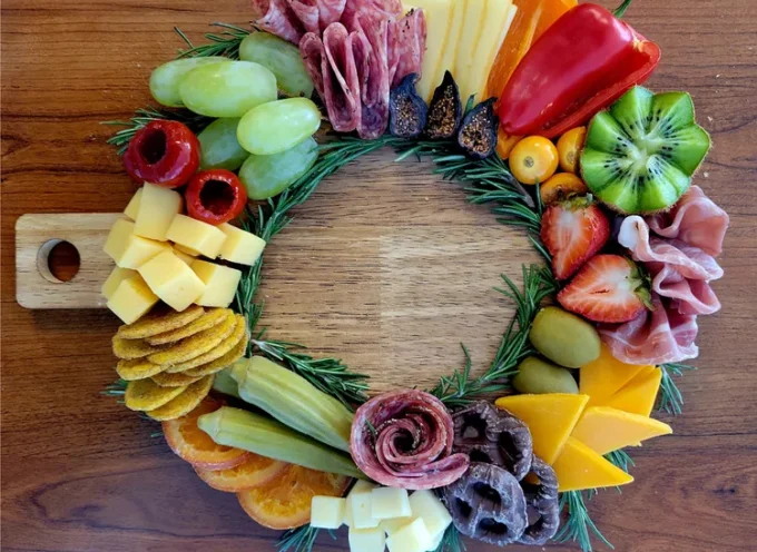 Christmas Wreath Charcuterie Board